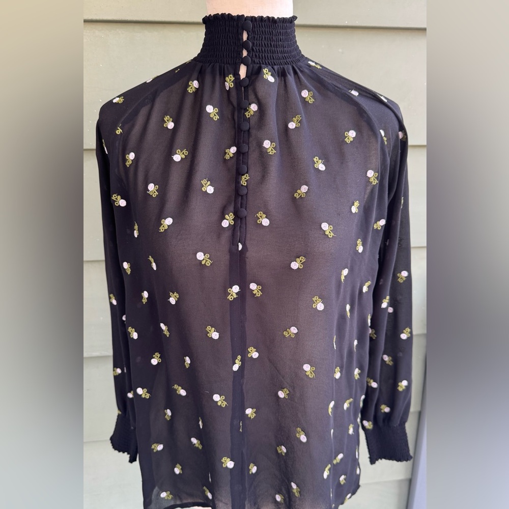 CAbi Black Floral Button Down Shirt - Picture 4 of 10